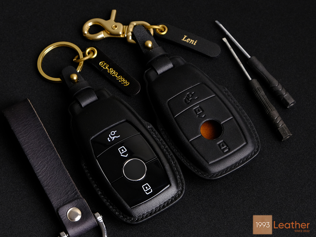 Mercedes key fob cover at Leather1993