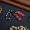 Mitsubishi Outlander key fob cover featuring a free tag engraved and four hardware options for personalization.