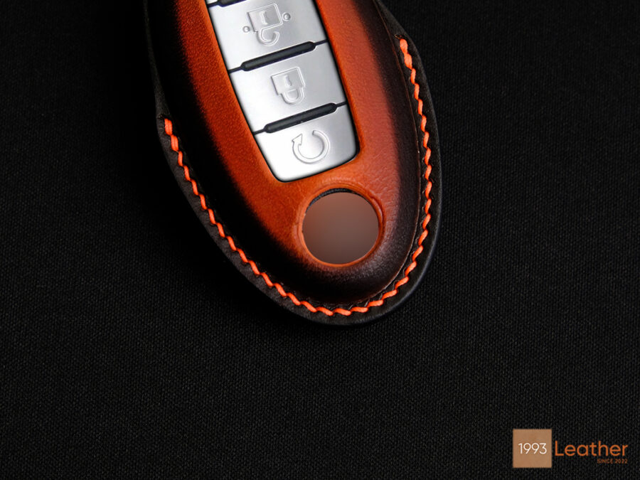 Nissan Kicks key fob cover with fine stitching details for.