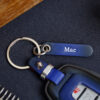 Nissan Maxima key fob cover representing free tag engraved and four hardware options available when ordering.