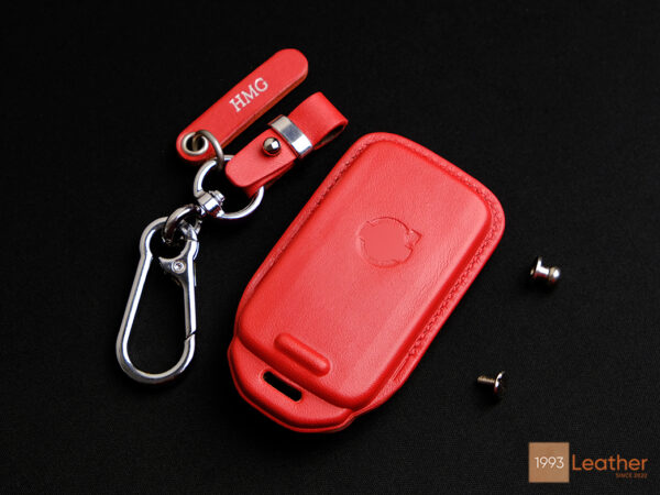 Back view of Volvo C40 key fob cover showcasing its perfect fit.