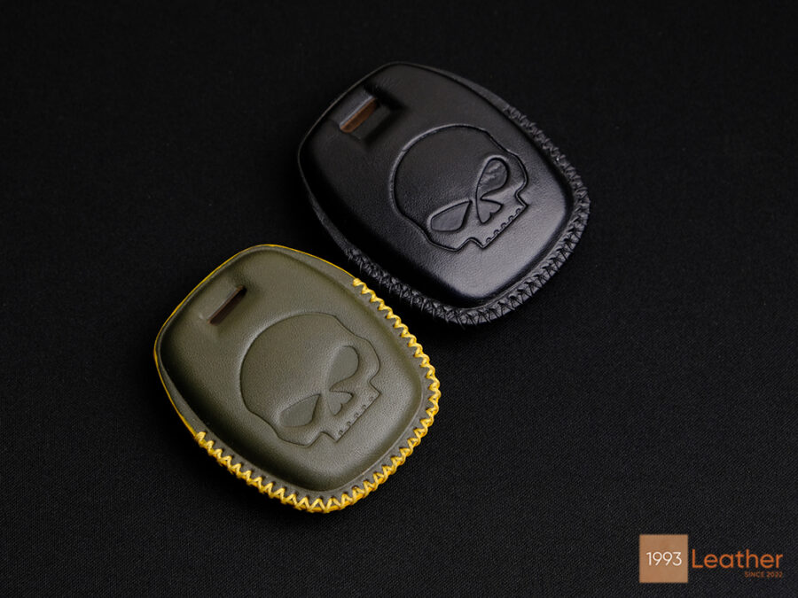 Softail Standard key fob cover with a precision-fit back design for secure key protection.