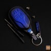 Maserati MC20 key fob cover crafted from premium Vegtan leather.