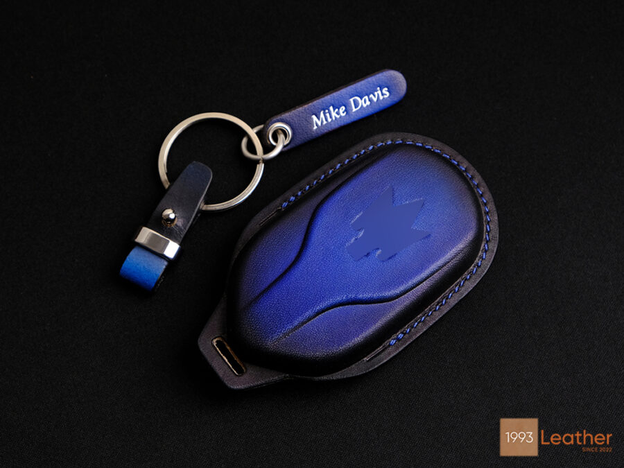 Maserati MC20 key fob cover featuring a precisely fitted back design.