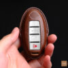 Nissan Leaf key fob cover with a comfortable grip for enhanced handling.
