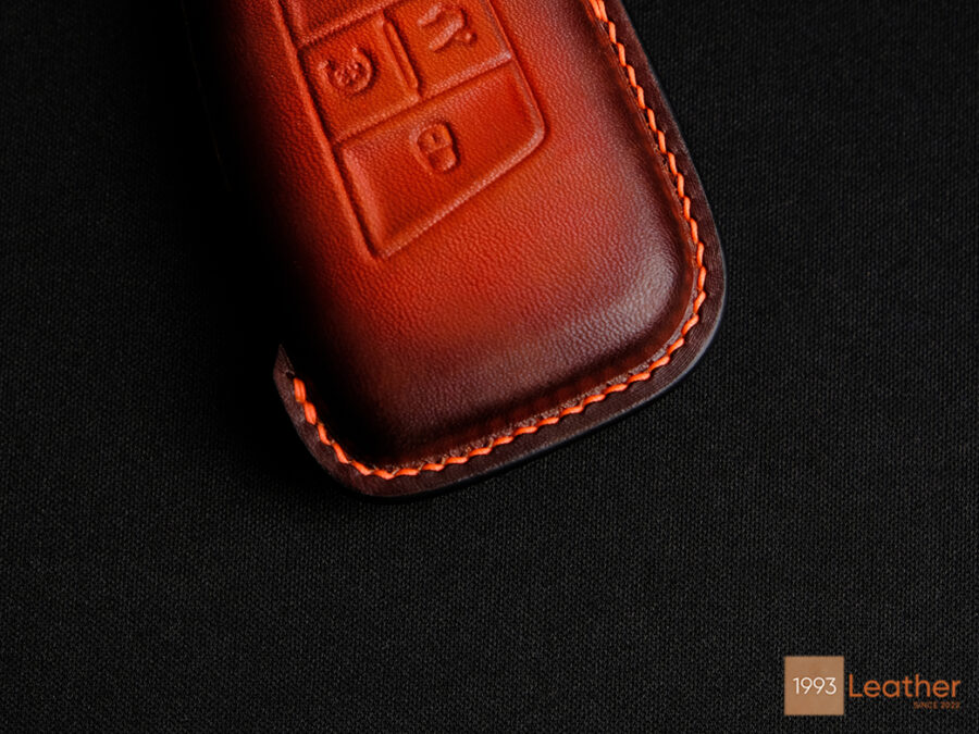 Volkswagen Jetta key fob cover with exquisite stitching.
