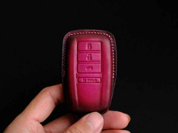 Acura TLX key fob cover made of leather, designed for a soft and ergonomic grip
