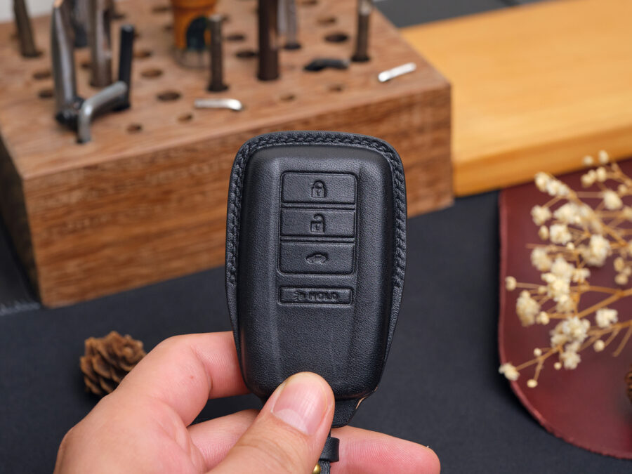 Acura TLX key fob cover made of leather, designed for a soft and ergonomic grip with a stylish color
