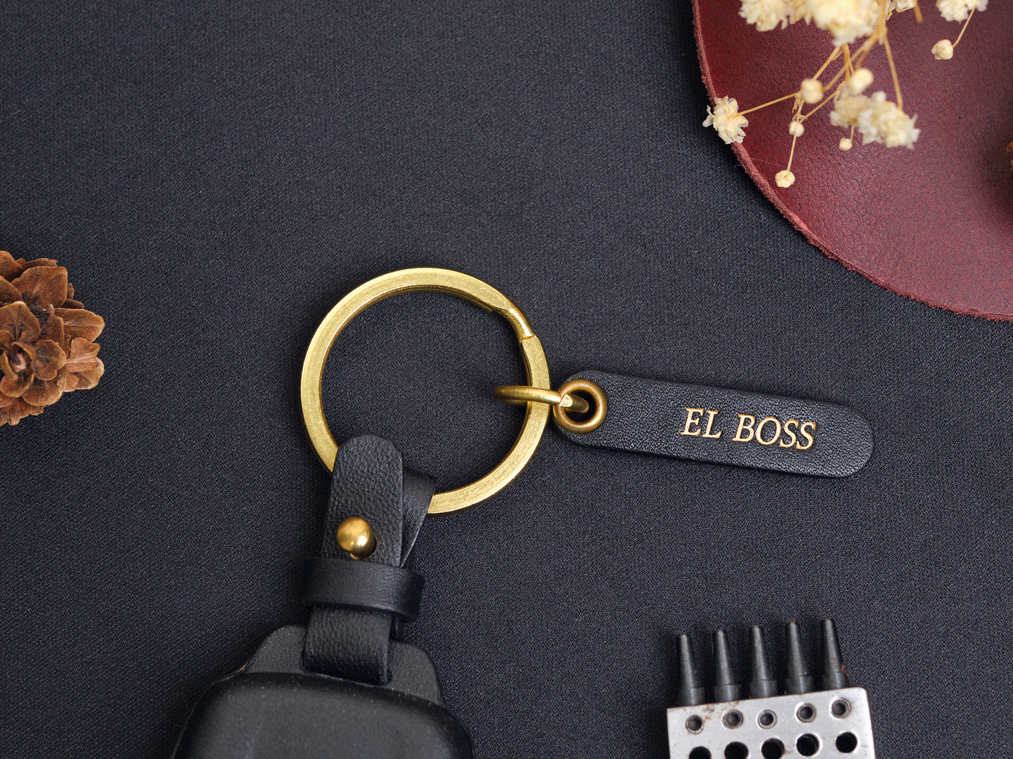 Acura TLX key fob case featuring free engraved tag and four hardware choices