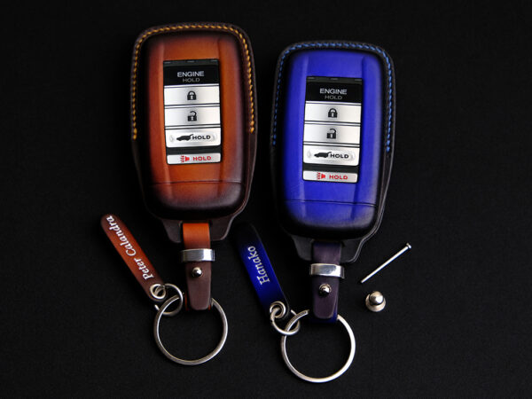 Acura ADX key fob cover made of natural Vegtan leather, valued for its durability and beautiful patina over time