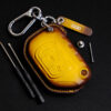 Jeep Grand Cherokee key fob cover made of Vegtan leather, offering durability and a naturally aged finish over time