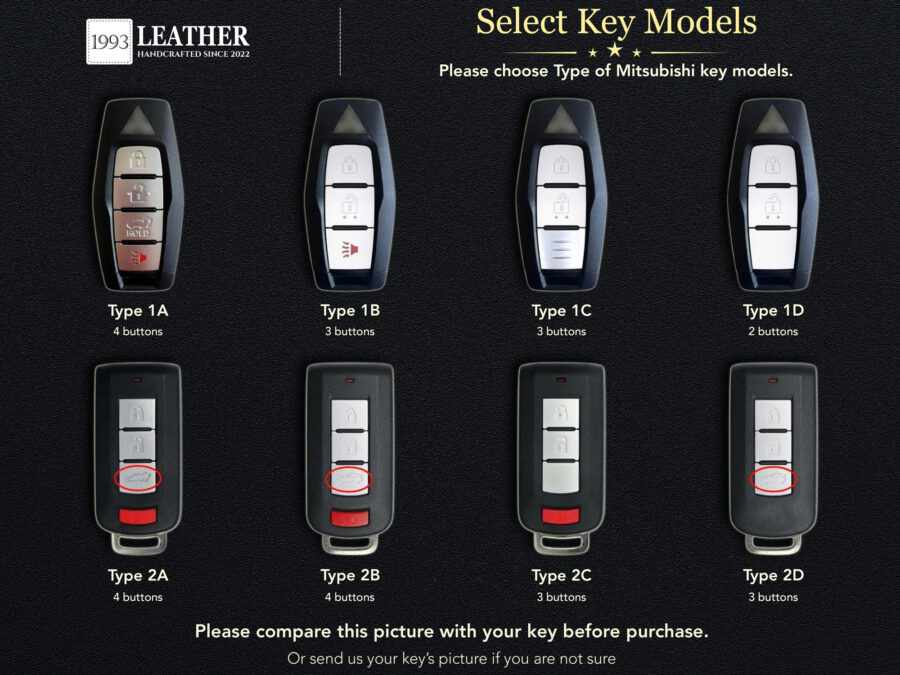 8 types of Mitsubishi key models
