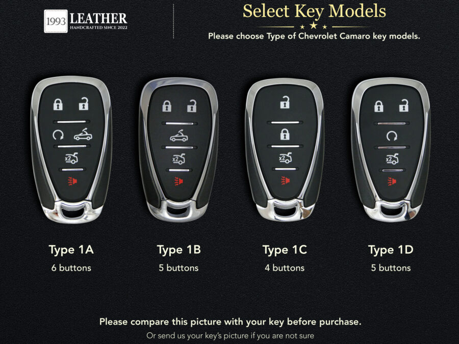 4 types of Chevrolet Camaro key models for you to check and select