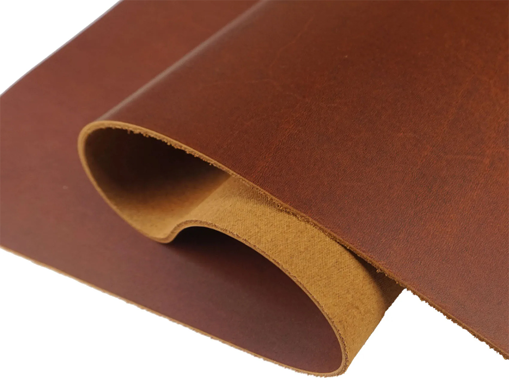 Piece of full-grain cowhide leather is costly and top-quality