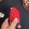 Zoom in detailed stitching line of Jeep Wrangler key fob cover