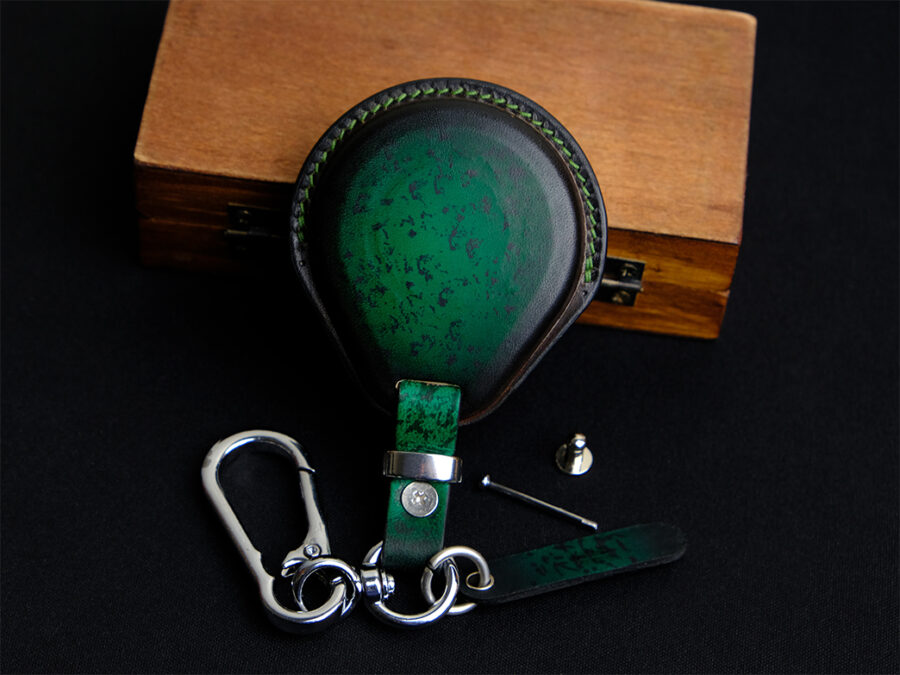 The back side of Harley Sportster key fob cover has a flawless design for a perfect fit the key