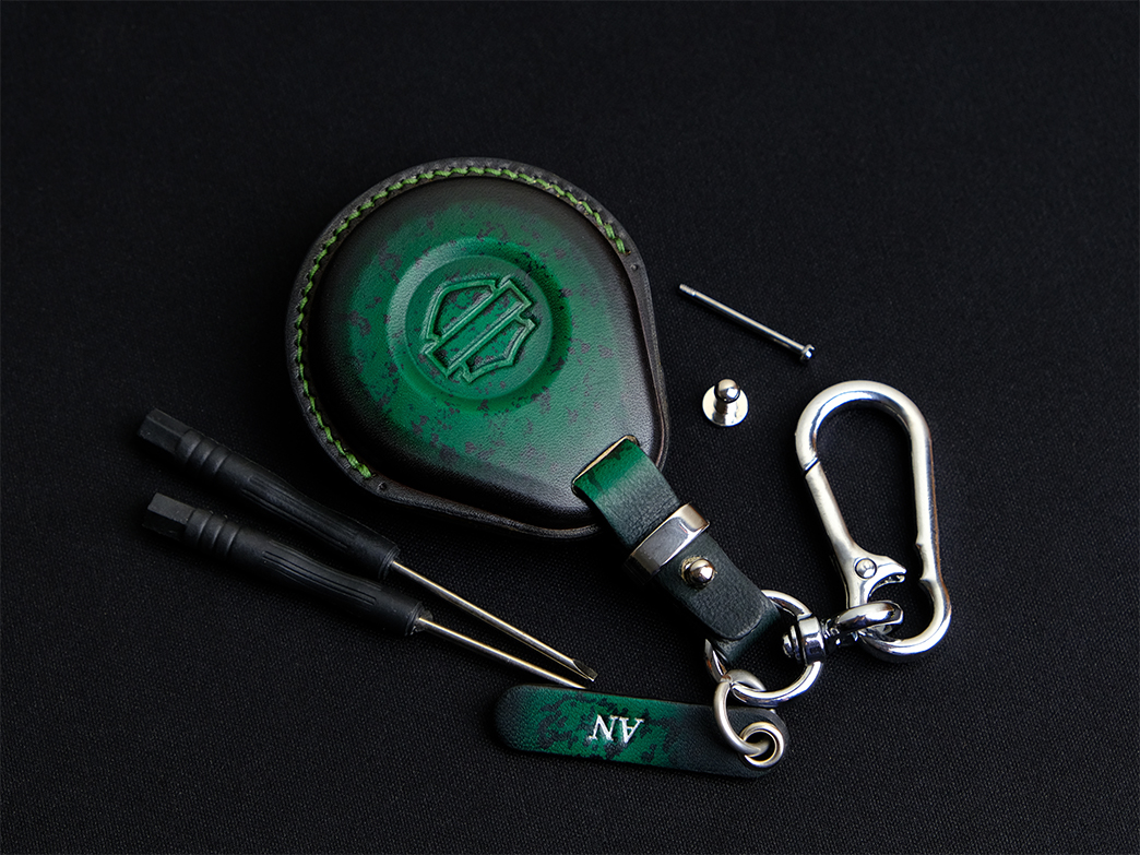 Harley-Davidson Sportster Key fob cover crafted from leather brings about protection and style for Harley guys