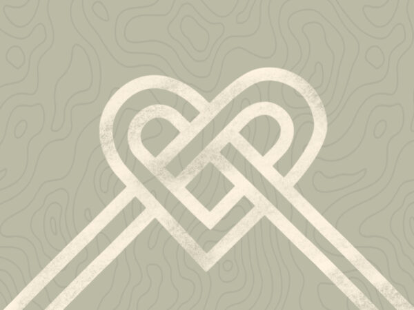 Love Message Gift Card with heart shaped by a ribbon bow from exclusive production in Leather1993