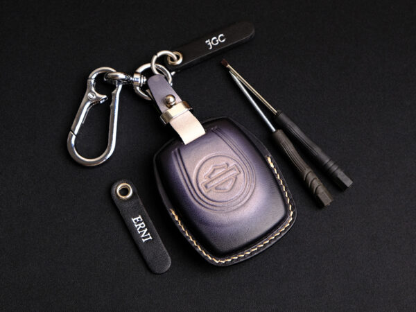 Pan America 1250 Key Fob Cover with stylish keychain and engraved tag