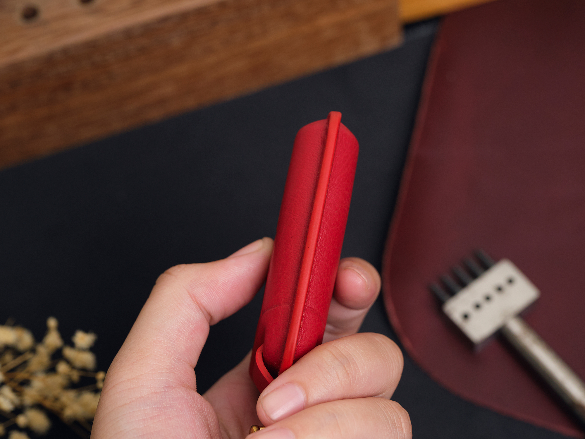 Every detail of Volkswagen Polo key fob cover like stitching is crafted with detailed-oriented meticulousness