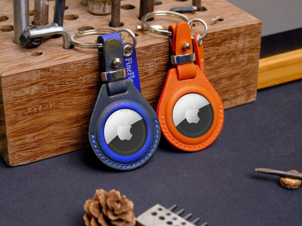 Leather Airtag Keychain