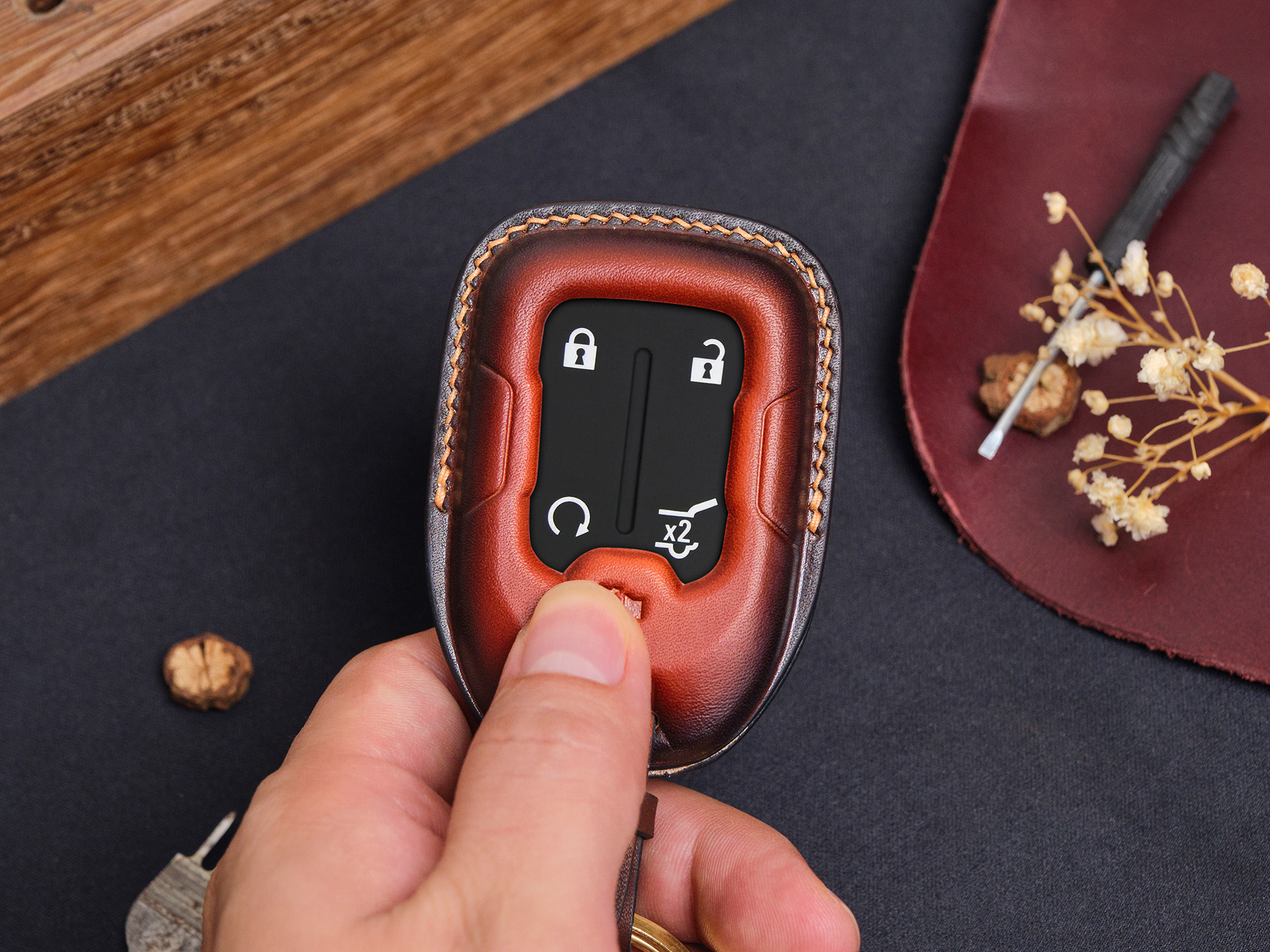 GMC Terrain key fob cover - Comfortable Grip on the hand