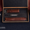 Dark Brown Leather Watch Strap