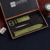 Moss Green Leather Watch Strap