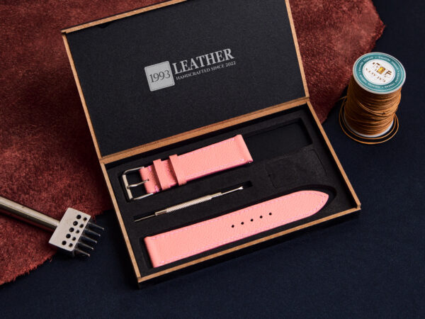 Pastel Pink Leather Watch Strap - A Trendy Young Style to Change for Apple Watch Strap,...